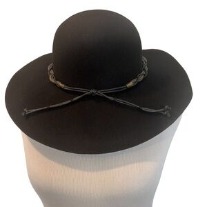 Adorable black wool adjustable hat
